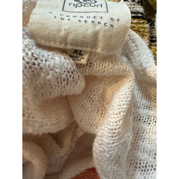 Rip‎ Curl Swell Crew Striped Cotton Slub Sweatshirt Size XL Surfer Skater Beach - Picture 9 of 9